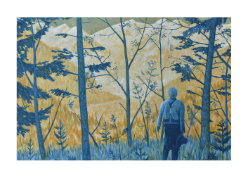 The ValleyBIOSelf taught artist currently showing at Nassima Landau in Tel Aviv, Israel. Combing images taken from photographs, cinema, literature and my imagination, I produce hallucinatory atmospheric landscapes using acrylic, oil, pastel and gouache pigments. These landscapes exist between representation and partial abstraction creating an otherworldly quality to the environment enhanced with the use of vivid colors and inverted tones, suggesting that a transformation is taking place. Within these shifting landscapes a narration is occurring that includes explorations into human relationships with authority, politics, nature, reality and cosmic forces.HOMETOWNDenver, COI Venture Out Because… I enjoy nature, exercising and getting out of the city.WEBSITE & SOCIAL
	Website: www.kevinspecht.com
	Instagram: @Kevin_Specht 
► View all 2021 Art Trail artists