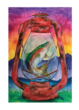 Fish's First SunsetBIOMy name is Michaela Cross, but most people know me as Mikey! I grew up in Grand County in Hot Sulphur Springs and graduated from Middle Park High School. I went to Colorado Mesa University and focussed on painting and graduated with a Bachelors in Fine Art. I am now a freelance artist living in Granby where I work from my home studio. I absolutely love animals and that reflects a lot in my work. My main goal is to spread joy, there is nothing I love more than being able to make people smile! I often use bright colors and try to capture as much detail as possible in order to bring a painting to life. I feel that animals are something everyone can bond over and I feel that that brings us all closer together!HOMETOWNGranby, COI Venture Out Because… I love where we live and all of the opportunities our home has to offer, my favorite being the sunsets! There is nothing more beautiful than a Colorado sunset and the magic it beholds.WEBSITE & SOCIAL
	Instagram: @mikeymakes_art
► View all 2021 Art Trail artists