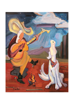 MoseyMEDIUMOil on canvasBIOVictor D'Agostino is a graduate from the Art Center College of Design, painter, sculptor, furniture designer, musician, and decorator.HOMETOWNNew York, NY & Fraser, COI Venture Out Because… It makes me spontaneously break into song.WEBSITE & SOCIAL
	Social: @dagartistry
► View all 2021 Art Trail artists