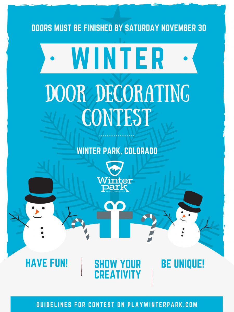 Winter Door Decorating Contest Park Colorado