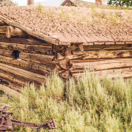 log cabin in grand county