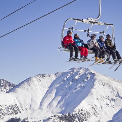 Scenic Chair lift ride at Winter Park Resort in Co