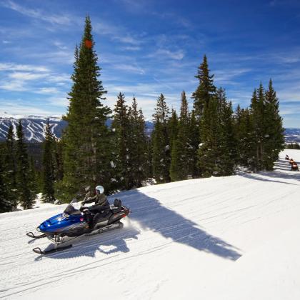 Snowmobile on the Continental Divide near Winter P