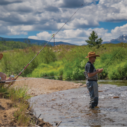 Family summer fishing