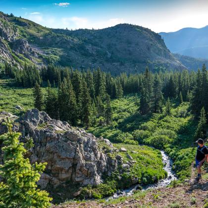 Two hikers at Second Creek