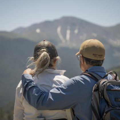 Couple looking at Parry's Peak