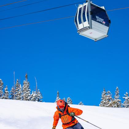 Skier and Gondola