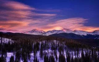 Continental Divide Alpenglow in Winter Park, Color
