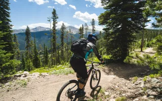 Mountain Biking on trails above Winter Park