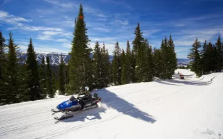 Snowmobile on the Continental Divide near Winter P