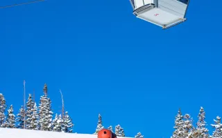 Skier and Gondola