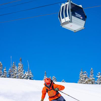 Skier and Gondola