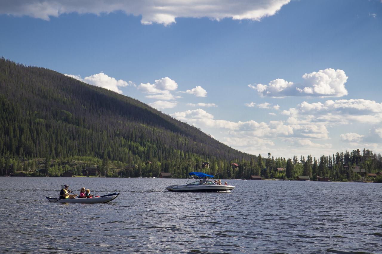 Boating near Winter Park, Colorado Boating on Colorado's Largest Natural Lake near Winter Park, Colorado