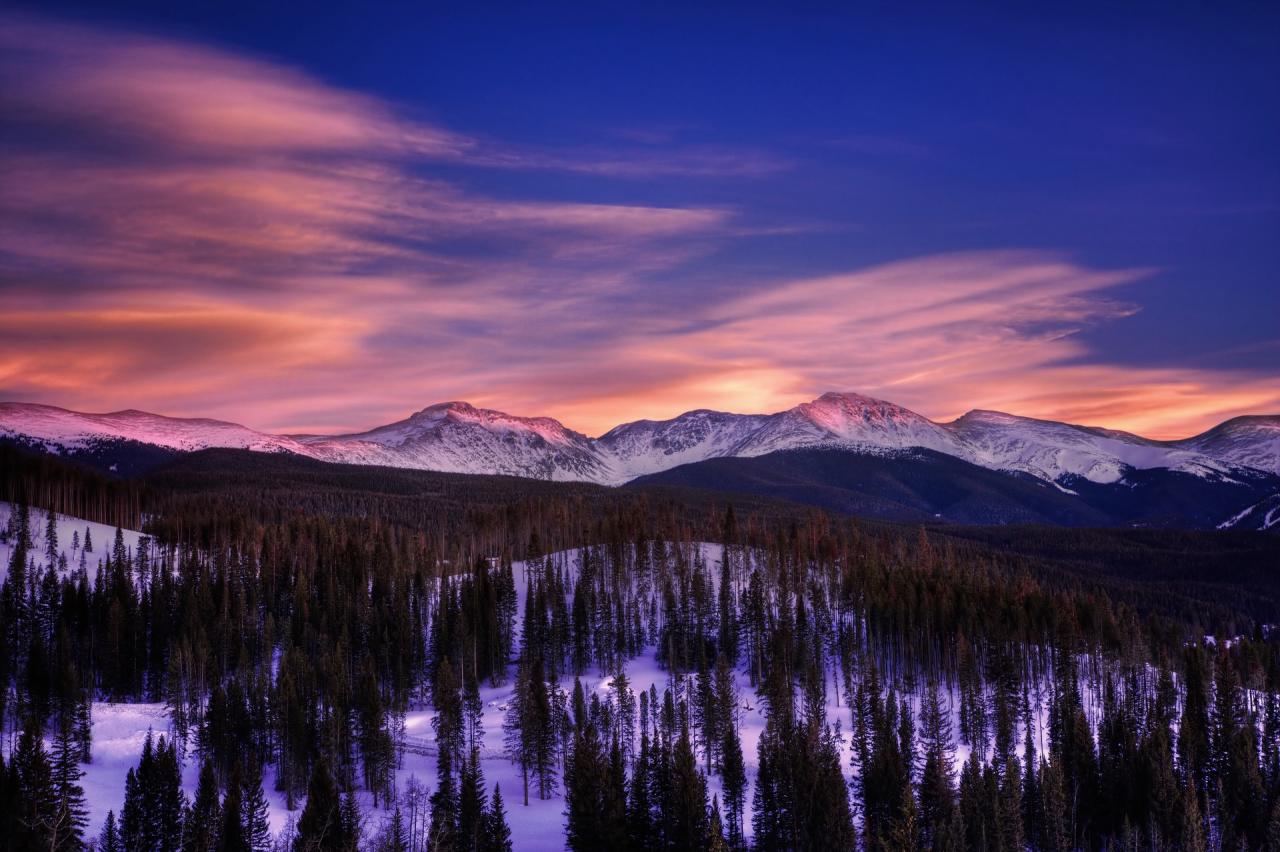Continental Divide Alpenglow Continental Divide Alpenglow in Winter Park, Colorado