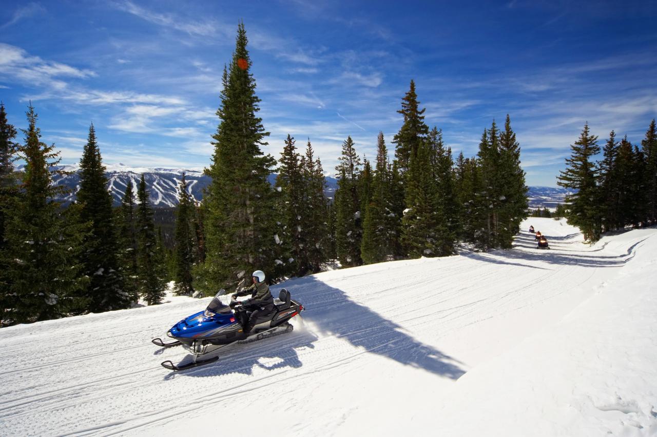 Snowmobile on the Continental Divide Snowmobile on the Continental Divide near Winter Park, Colorado