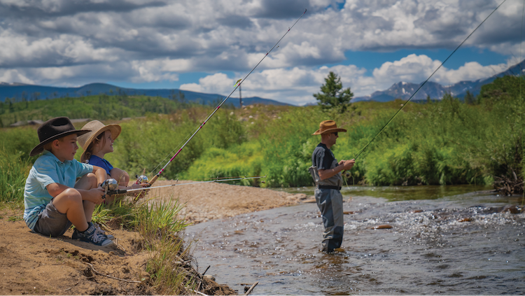 Family summer fishing