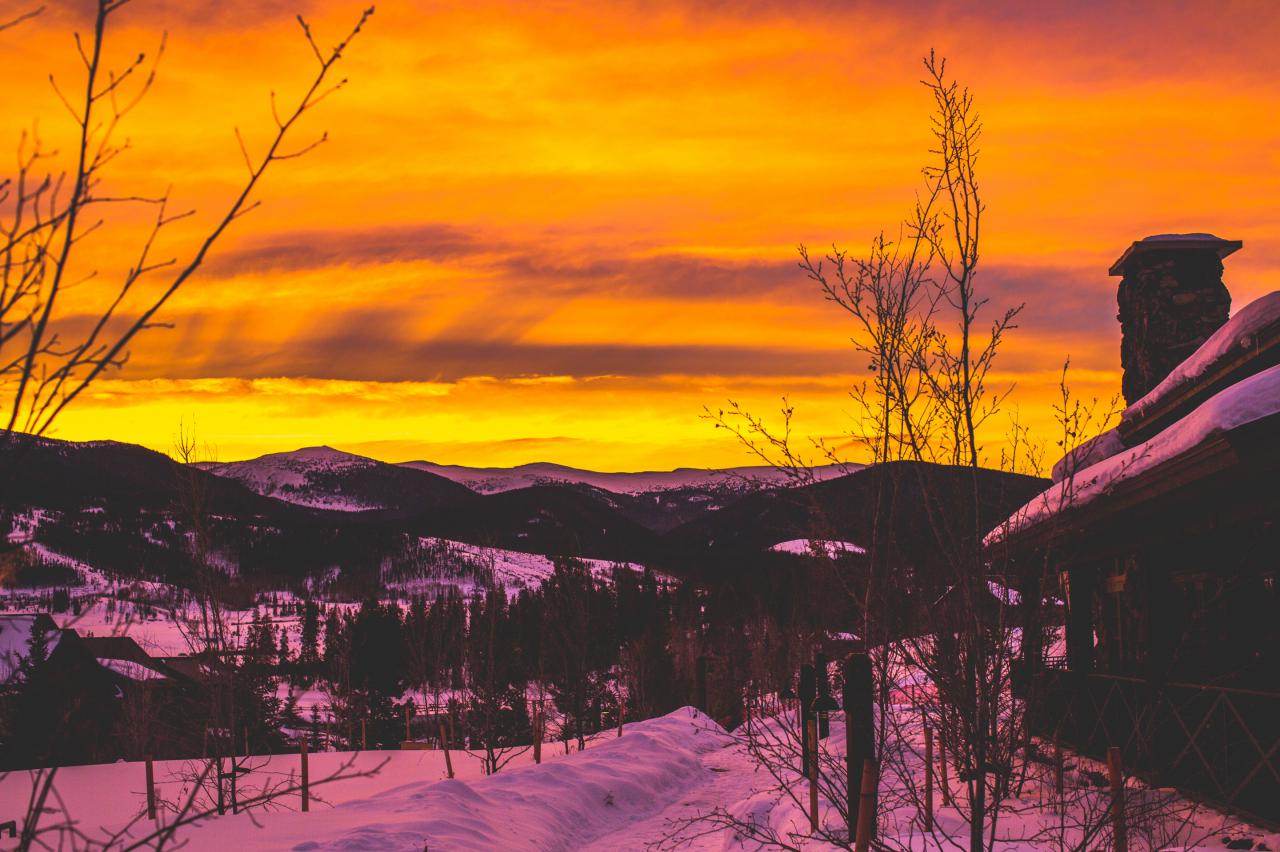 Winter Sunset at Devil's Thumb Ranch Winter Sunset at Devil's Thumb Ranch