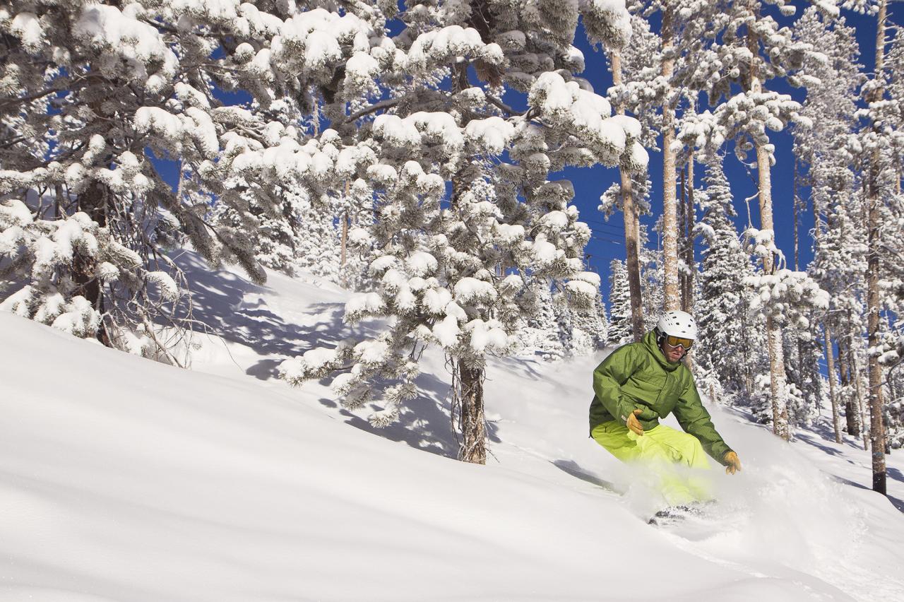 Snowboarding at Winter Park Resort in Colorado 