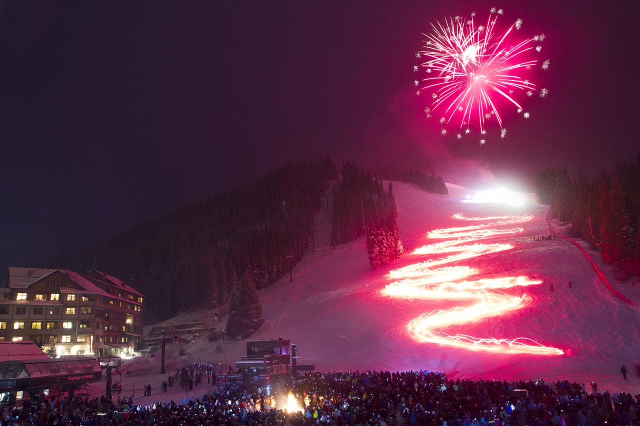 Torchlight Parade at Winter Park Resort in Colorado 
