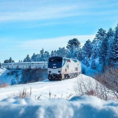 Winter Park Express Train in the Winter