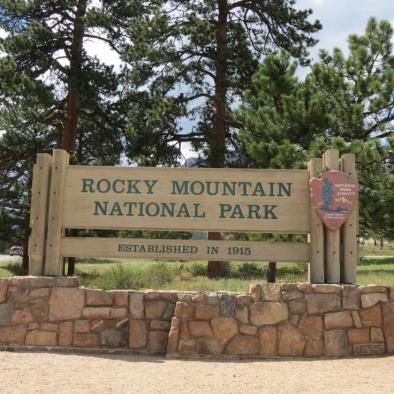 Rocky Mountain National Park Entrance Sign