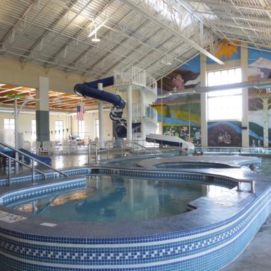 Pool and slide at Grand Park Community Rec Center