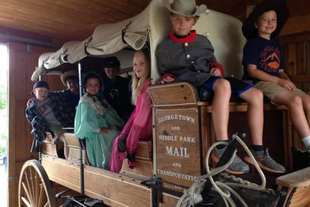 children visiting Cozens Ranch Museum Photo