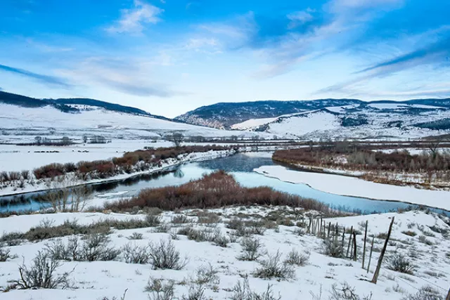 Confluence of Blue River, Colorado River and Muddy Creek. As seen from the McElroy Ranch Conservation Easement. Photo by Susan Herpel. Photo 2