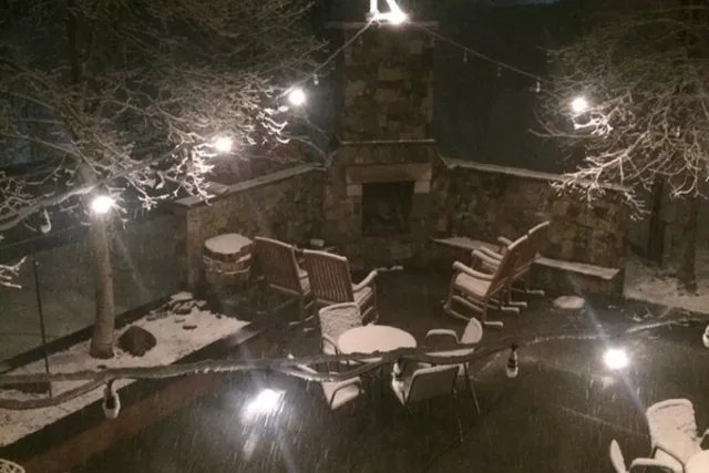 Randi's snowy nighttime patio Photo 2