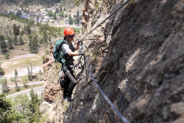 Cliffside Traverse on the Via Ferrata Photo 13