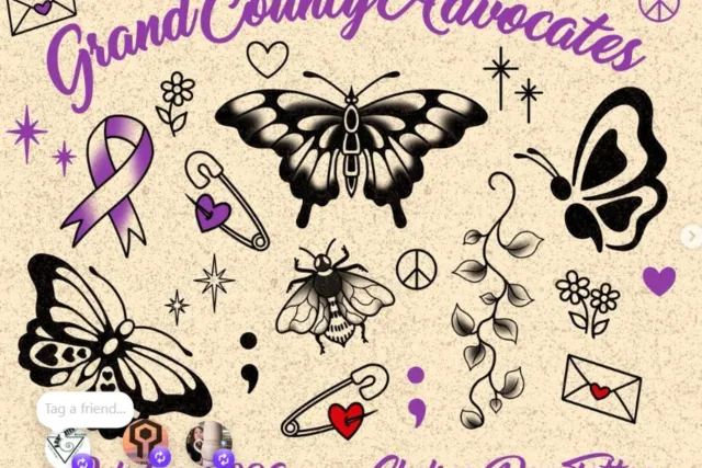 Domestic Violence Awareness Month Flash Tattoo Event with Chelsea Day Photo