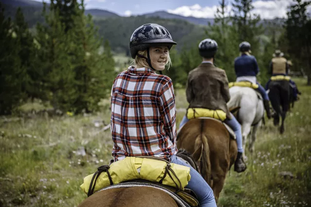 Children and Adult Horseback Riding Photo 4