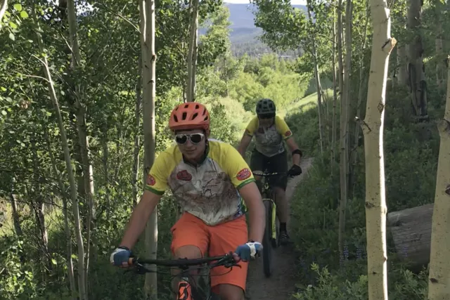 Riding into the Idlewild Trails in Winter Park Colorado Photo 6