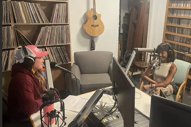 KFFR interviews Dr. Lanig and LP about mobility issues in the mountains. Photo 6