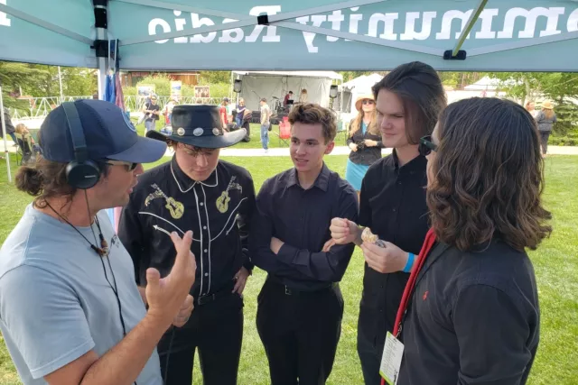 KFFR DJ Interviews Youth Band at Blues from the Top Photo