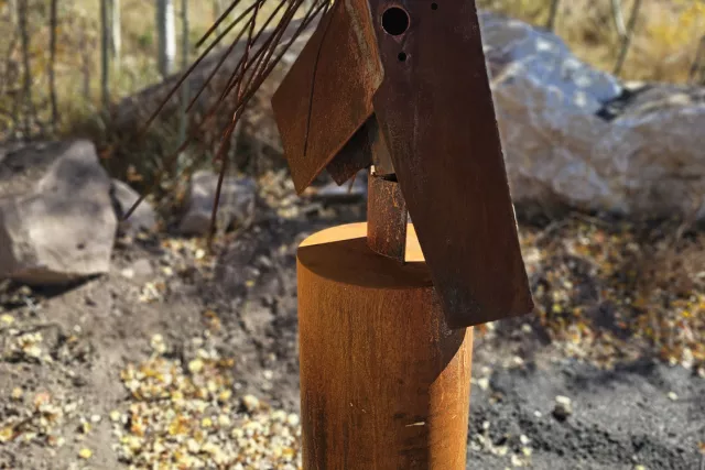 Sculpture - "Crazy Horse" Steel and Bronze Photo 10