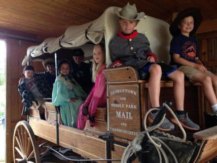 children visiting Cozens Ranch Museum