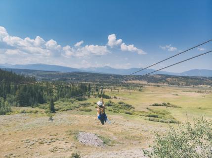 Zip Lining in Colorado Mountains