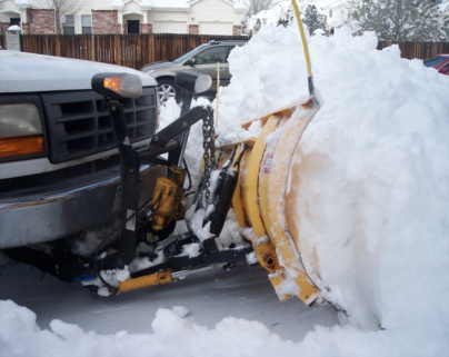 Golden Eagle Snow Removal stock photo