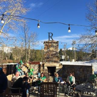 Sunny day on patio for the game