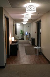 Newly remodeled back lobby