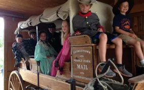 children visiting Cozens Ranch Museum Photo