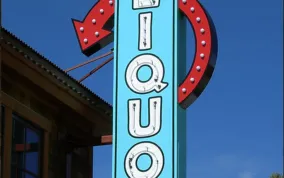 Look for the Icebox Liquor Sign Photo