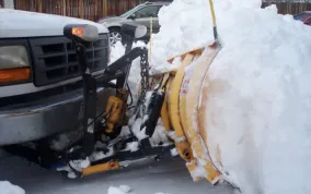 Golden Eagle Snow Removal stock photo Photo