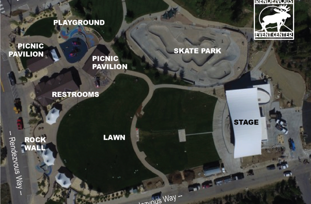 Rendezvous Event Center Overhead View - Labeled