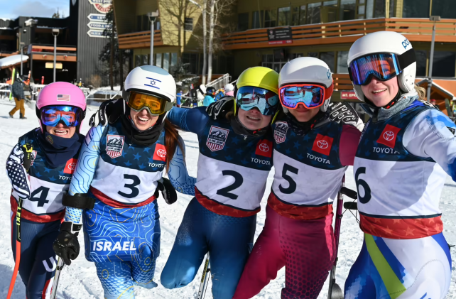 Adaptive Ski Racers Pose at Winter Park Resort