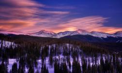 Continental Divide Alpenglow in Winter Park, Colorado
