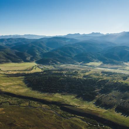 Scenic Aerial Shot of Winter Park, Colorado 