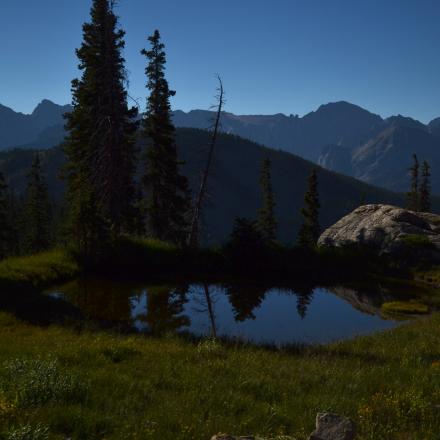 Roaring Fork Trailhead located at the East end of Lake Granby