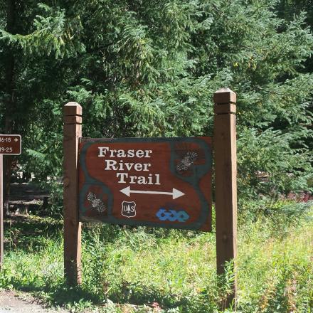 Fraser River Bike Trail at Idelwild Campground in Winter Park